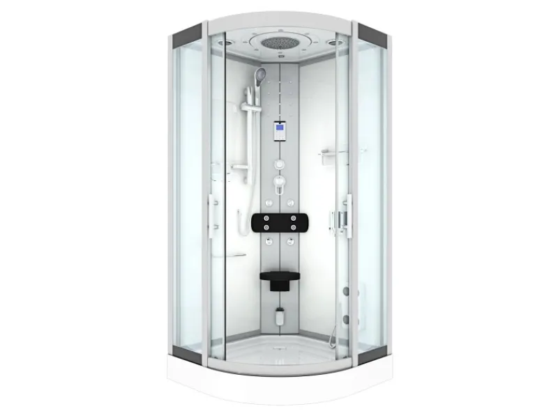 Outlet Dampfdusche Duschtempel Sauna Dusche Duschkabine D46-00T2-EC 80x80 Einhebelmischer