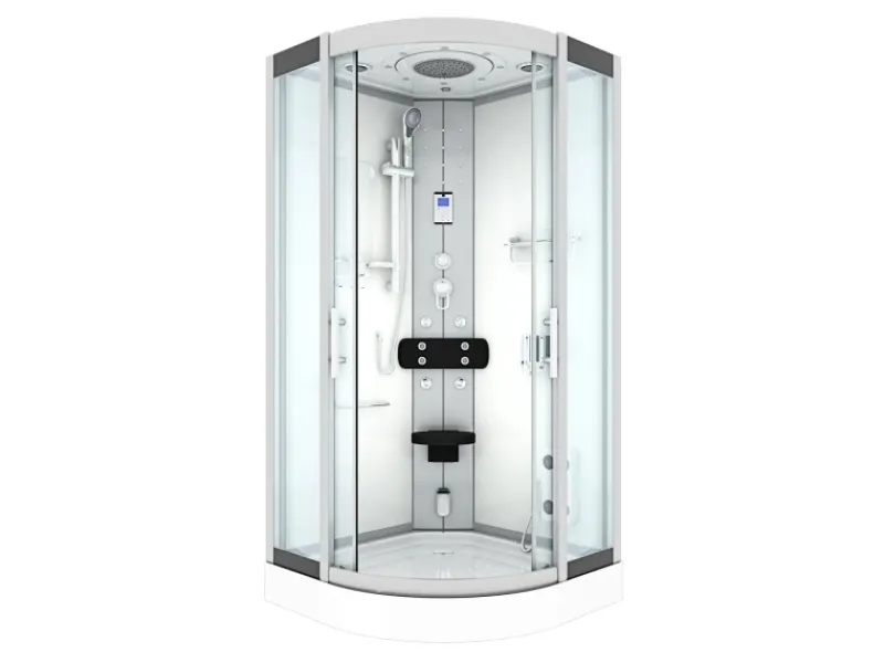Outlet Dampfdusche Duschtempel Sauna Dusche Duschkabine D46-00T2-EC 80x80 Einhebelmischer