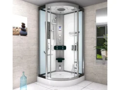 Outlet Dampfdusche Duschtempel Sauna Dusche Duschkabine D46-00T2-EC 80x80 Einhebelmischer