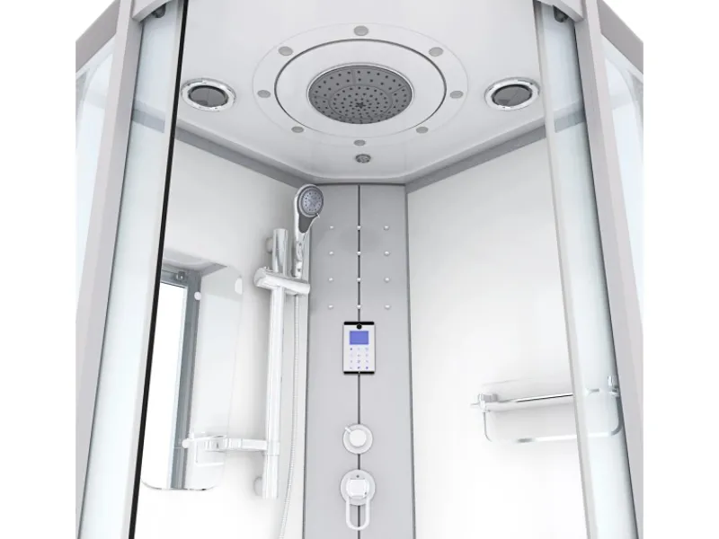 Outlet Dampfdusche Duschtempel Sauna Dusche Duschkabine D46-00T2-EC 80x80 Einhebelmischer