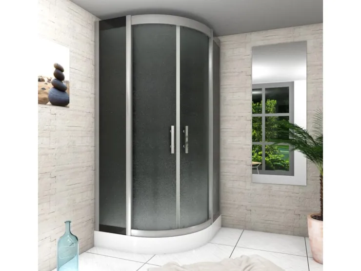 AcquaVapore Einhebelmischer<Dampfdusche Duschtempel Sauna Dusche Duschkabine D46-23M2-EC 100x100
