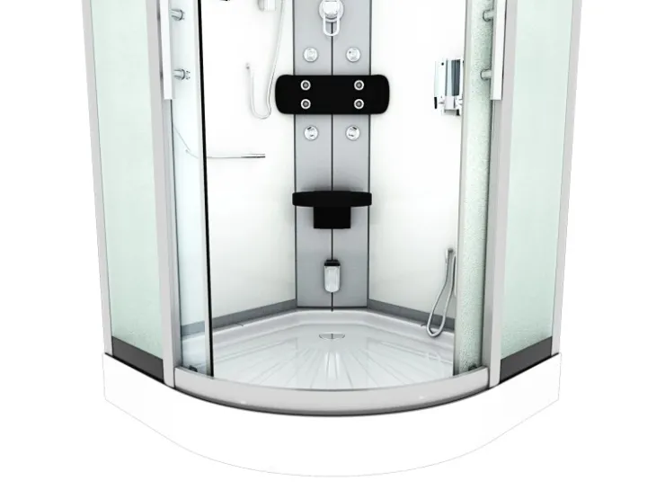 AcquaVapore Einhebelmischer<Dampfdusche Duschtempel Sauna Dusche Duschkabine D46-10M2-EC 90x90