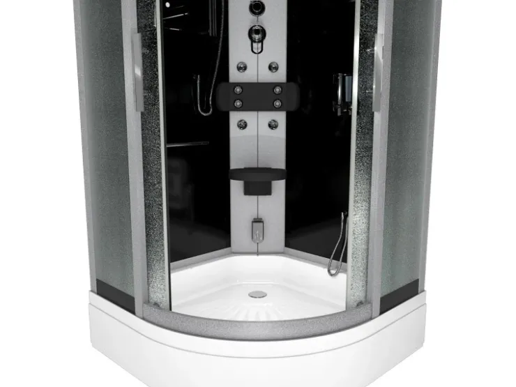 AcquaVapore Einhebelmischer<Dampfdusche Duschtempel Sauna Dusche Duschkabine D46-53M2-EC 90x90
