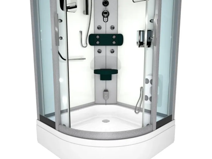 AcquaVapore Einhebelmischer<Dampfdusche Duschtempel Sauna Dusche Duschkabine D46-50T2-EC 90x90