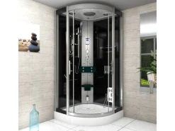 Online Dampfdusche Duschtempel Sauna Dusche Duschkabine D46-13T2-EC 90x90 Einhebelmischer