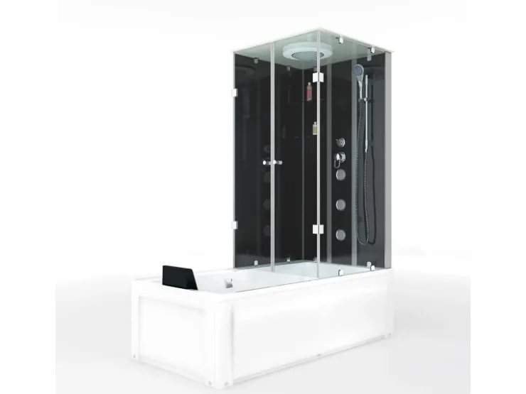 Hot AcquaVapore Dusche Wanne Kombination K05-L30-EC Duschkabine 180x90
