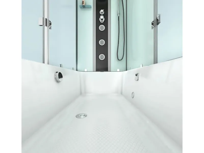 Hot Dusche Wanne Kombination K05-R00-EC Duschkabine 90x180 Einhebelmischer