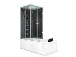 Discount Dusche Wanne Kombination K05-R31-EC Duschkabine 90x180 Einhebelmischer