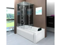 Discount Dusche Wanne Kombination K05-R31-EC Duschkabine 90x180 Einhebelmischer