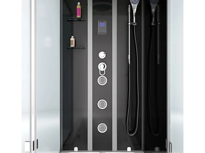 Discount Dusche Wanne Kombination K05-R31-EC Duschkabine 90x180 Einhebelmischer