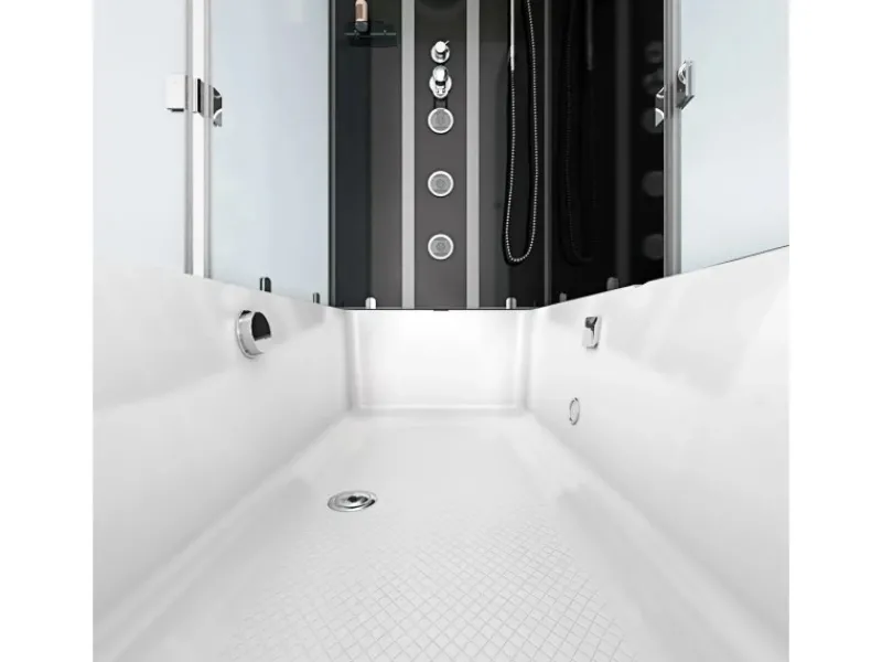 Discount Dusche Wanne Kombination K05-R31-EC Duschkabine 90x180 Einhebelmischer
