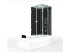 New Dusche Wanne Kombination K05-L30 Duschkabine 180x90 Einhebelmischer