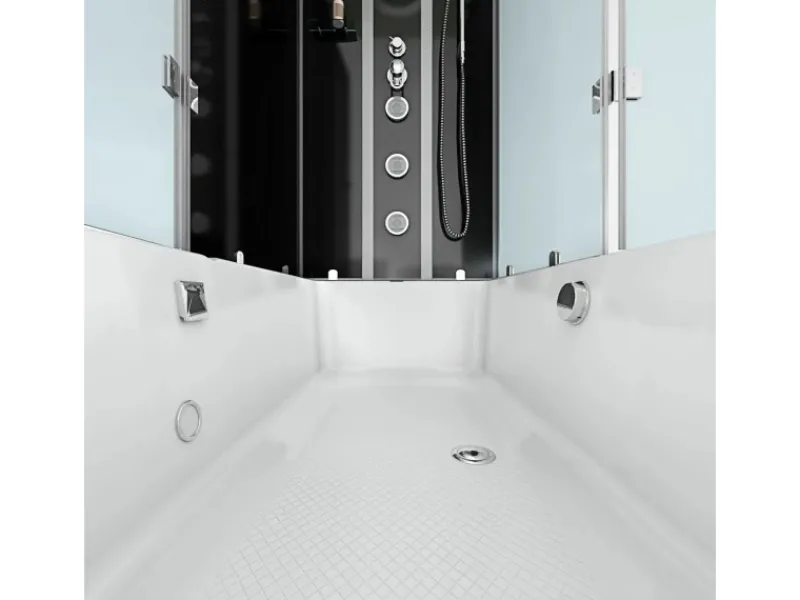 New Dusche Wanne Kombination K05-L30 Duschkabine 180x90 Einhebelmischer
