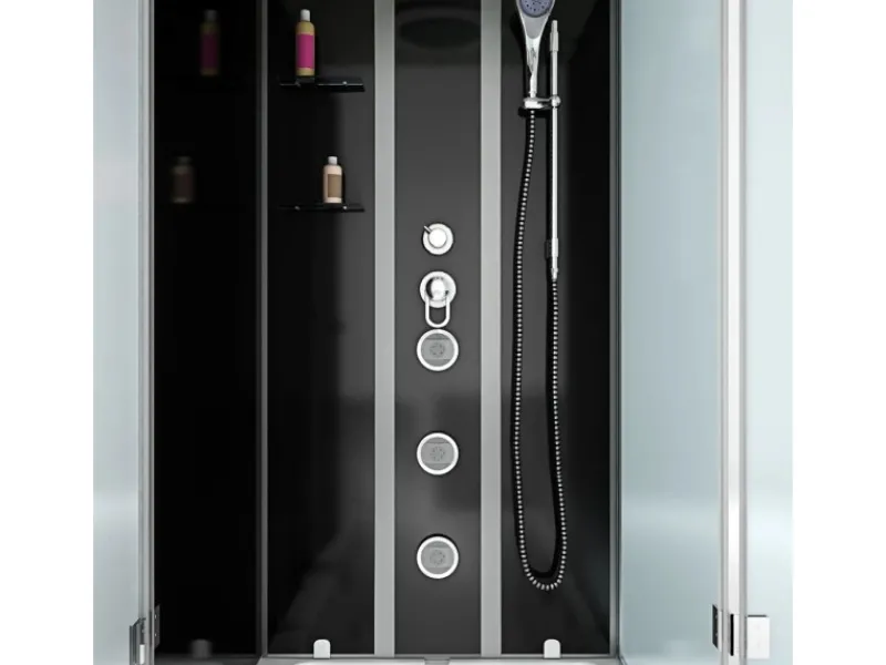 New Dusche Wanne Kombination K05-L30 Duschkabine 180x90 Einhebelmischer
