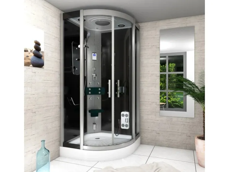 Discount AcquaVapore Duschkabine Dusche D46-03T0-EC Komplettdusche Fertigdusche 80x80