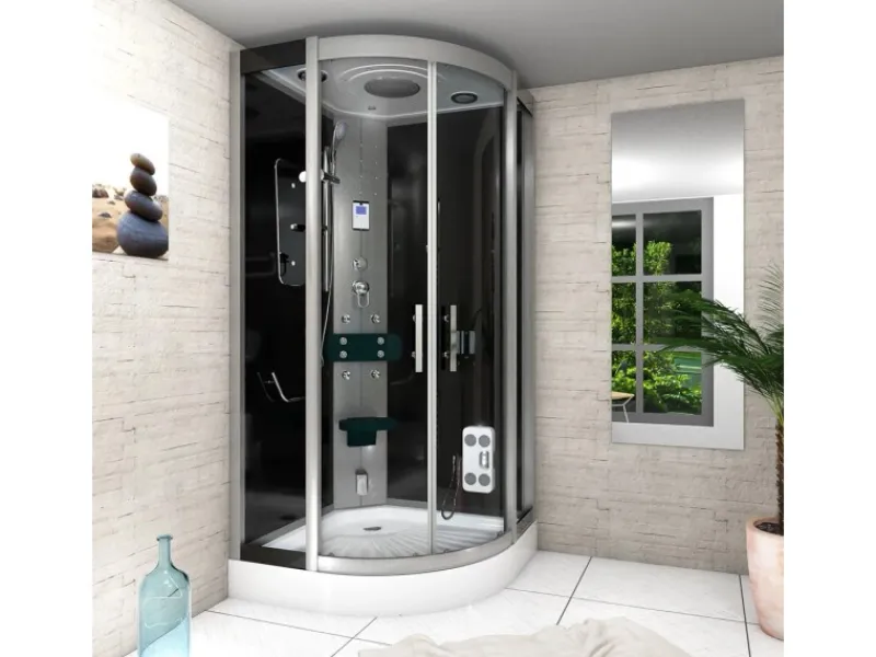 New Duschkabine Dusche D46-03T0 Komplettdusche Fertigdusche 80x80 Einhebelmischer