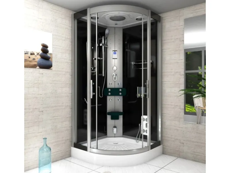 New Duschkabine Dusche D46-03T0 Komplettdusche Fertigdusche 80x80 Einhebelmischer
