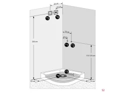 AcquaVapore Duschkabine Dusche D46-13T0 Komplettdusche Fertigdusche 90x90