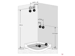 Discount Duschkabine Dusche D46-50M0 Komplettdusche Fertigdusche 90x90 Einhebelmischer
