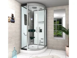 Clearance Duschkabine Dusche D46-00T0-EC Komplettdusche Fertigdusche 80x80 Einhebelmischer