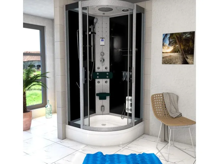 Clearance AcquaVapore Duschkabine Dusche D46-53T0 Komplettdusche Fertigdusche 90x90