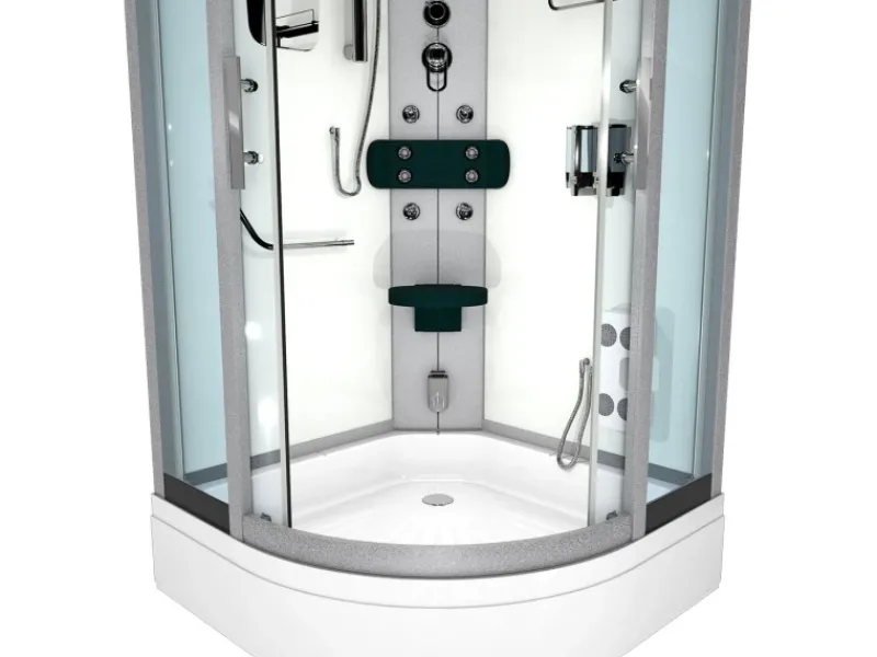 Sale Duschkabine Dusche D46-50T0 Komplettdusche Fertigdusche 90x90 Einhebelmischer
