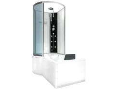 Discount Kombination Badewanne Dusche K50-R00 Duschtempel 100x170 Einhebelmischer