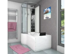 Discount Kombination Badewanne Dusche K50-R00 Duschtempel 100x170 Einhebelmischer
