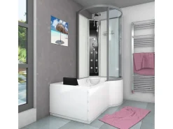 Hot AcquaVapore Kombination Badewanne Dusche K50-L00-EC Duschtempel 170x100