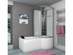 Hot AcquaVapore Kombination Badewanne Dusche K50-L00-EC Duschtempel 170x100