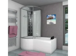 Sale AcquaVapore Kombination Badewanne Dusche K50-R00-EC Duschtempel 100x170