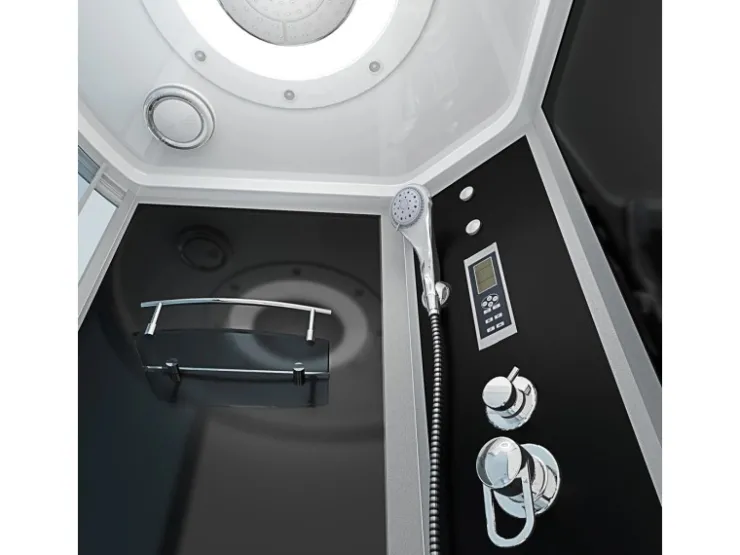 AcquaVapore Einhebelmischer<Kombination Badewanne Dusche K55-R31-EC Duschtempel 100x170