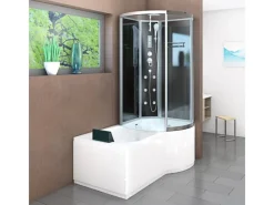 Best Kombination Badewanne Dusche K50-L31-EC Duschtempel 170x100 Einhebelmischer