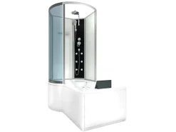AcquaVapore Einhebelmischer<Kombination Whirlpool Dusche K50-R00-WP Duschkabine Wanne 100x170