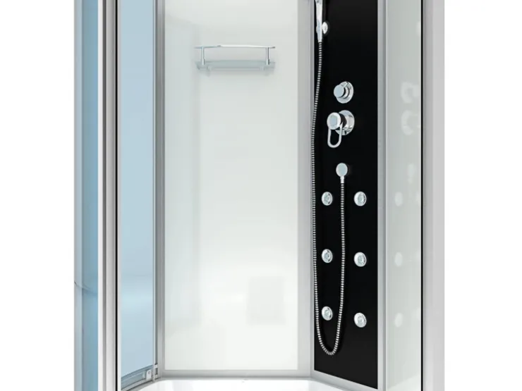 AcquaVapore Einhebelmischer<Kombination Whirlpool Dusche K50-R00-WP Duschkabine Wanne 100x170