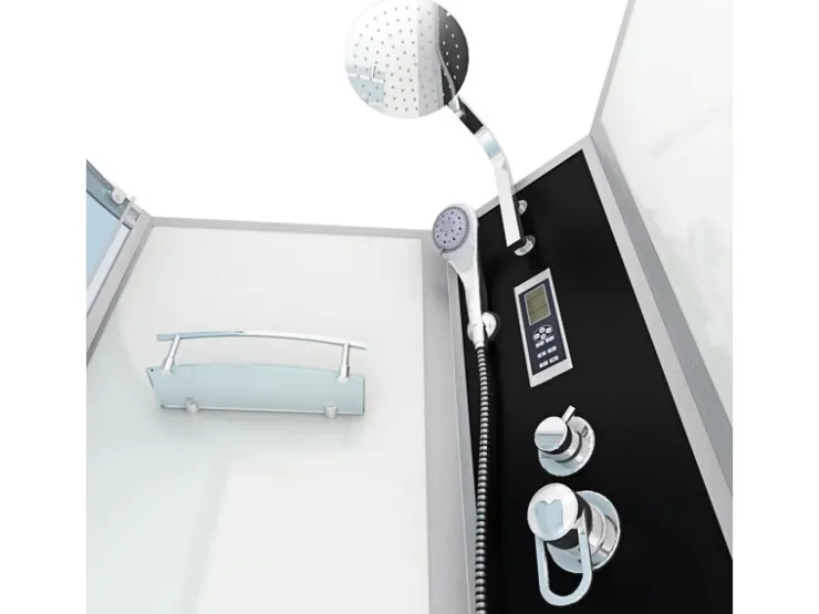 AcquaVapore Einhebelmischer<Kombination Whirlpool Dusche K50-R01-WP-EC Duschkabine Wanne 100x170