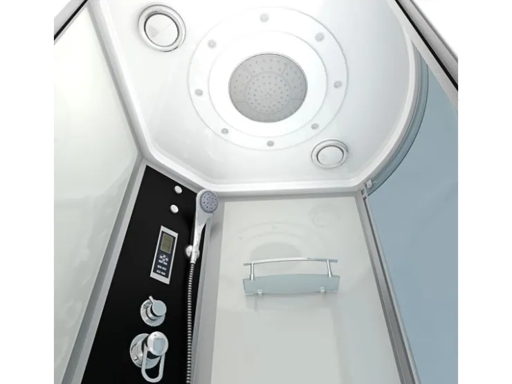 Clearance AcquaVapore Kombination Whirlpool Dusche K55-L01-WP Duschkabine Wanne 170x100