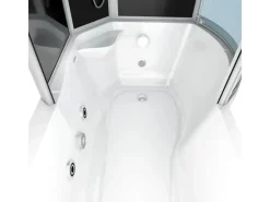Discount Kombination Whirlpool Dusche K55-L31-WP Duschkabine Wanne 170x100 Einhebelmischer