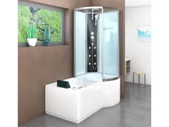 Hot Kombination Whirlpool Dusche K50-L00-WP Duschkabine Wanne 170x100 Einhebelmischer
