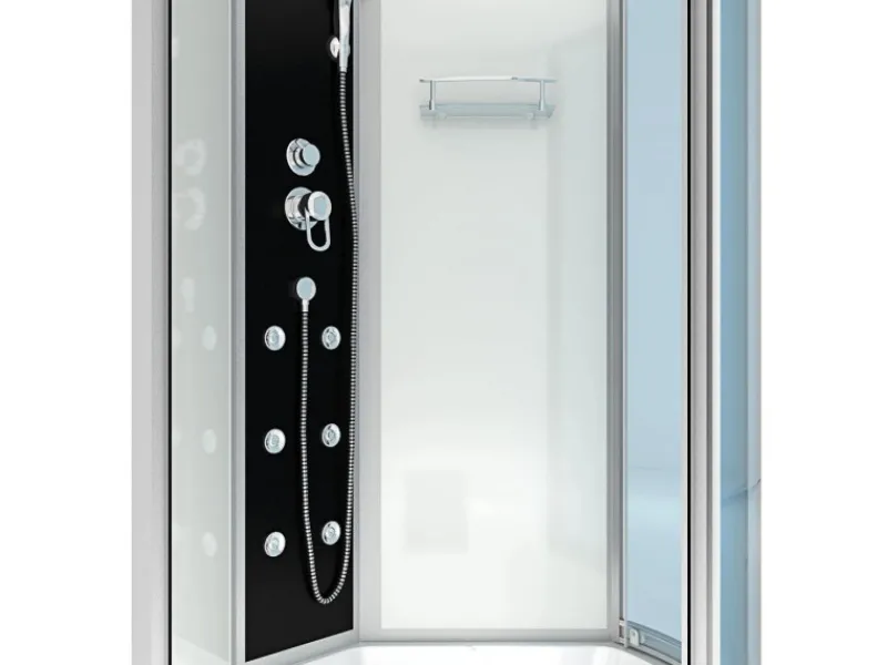 Hot Kombination Whirlpool Dusche K50-L00-WP Duschkabine Wanne 170x100 Einhebelmischer