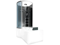 Clearance Kombination Whirlpool Dusche K50-R31-WP-EC Duschkabine Wanne 100x170 Einhebelmischer