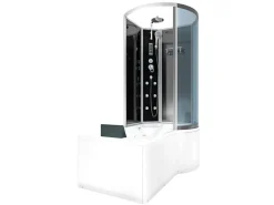 Best Kombination Whirlpool Dusche K50-L31-WP Duschkabine Wanne 170x100 Einhebelmischer