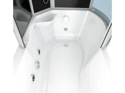 Best Kombination Whirlpool Dusche K50-L31-WP Duschkabine Wanne 170x100 Einhebelmischer