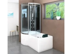 AcquaVapore Kombination Whirlpool Dusche K55-R31-WP-EC Duschkabine Wanne 100x170