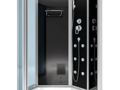 Best AcquaVapore Kombination Whirlpool Dusche K50-R30-WP Duschkabine Wanne 100x170