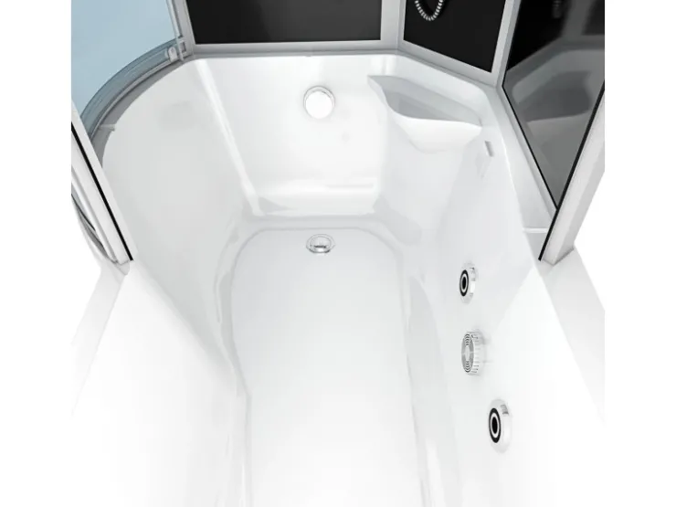 Best AcquaVapore Kombination Whirlpool Dusche K50-R30-WP Duschkabine Wanne 100x170