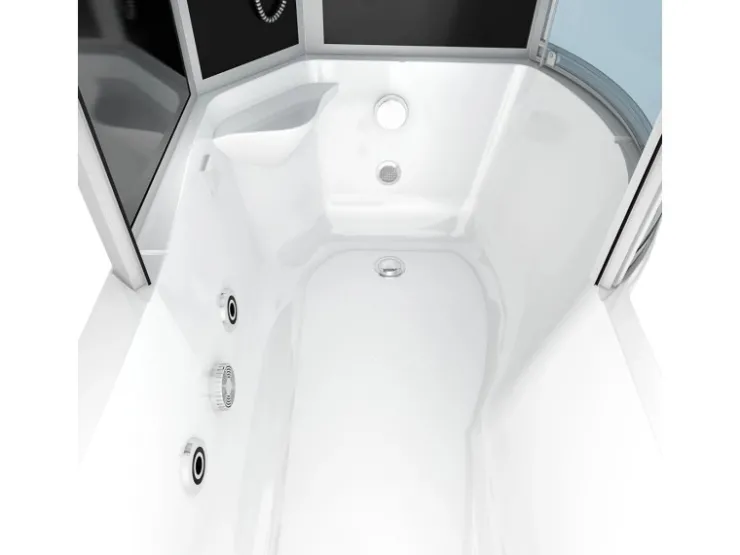 Sale AcquaVapore Kombination Whirlpool Dusche K55-L31-WP-EC Duschkabine Wanne 170x100