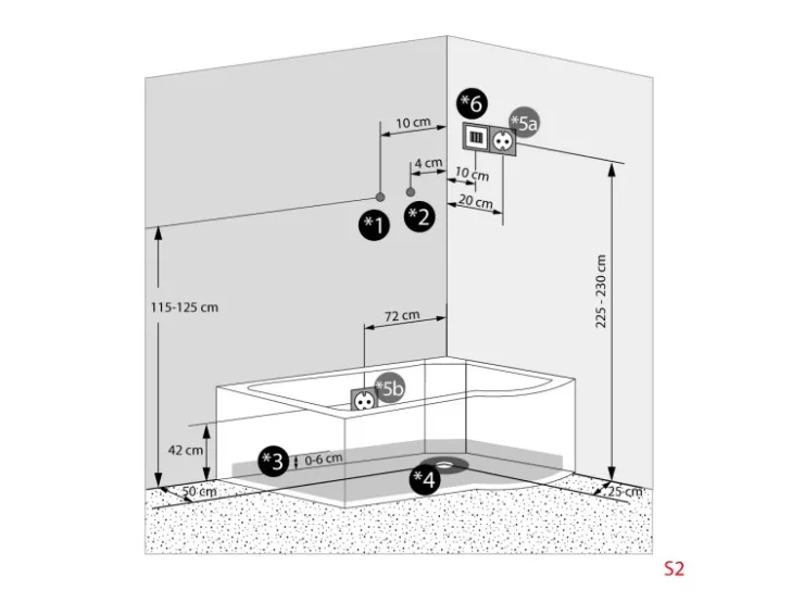 Sale AcquaVapore Kombination Whirlpool Dusche K55-L31-WP-EC Duschkabine Wanne 170x100