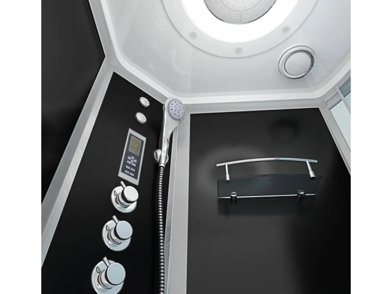 Best Kombination Whirlpool Dusche K55-L33-WP Duschkabine Wanne 170x100 Einhebelmischer