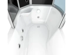 Best Kombination Whirlpool Dusche K55-L33-WP Duschkabine Wanne 170x100 Einhebelmischer